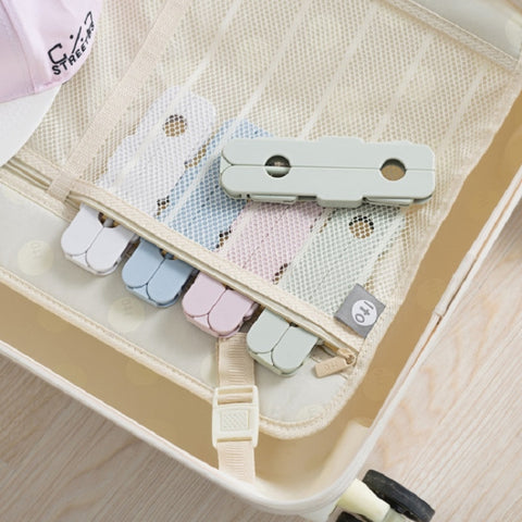 Travel Foldable Portable Clothes Hanger Household Anti-Skid And Windproof Clothes Hanger, Dark Blue, Pink, Off-white, Light Green