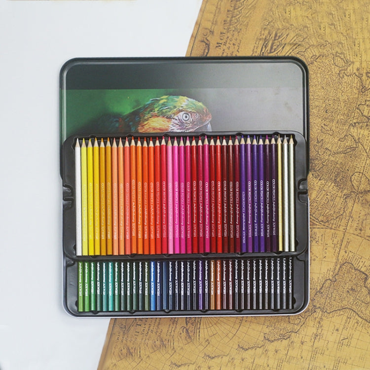 72-Color Tin Box Oily Drawing Color Pencils, 72-Color Pencils