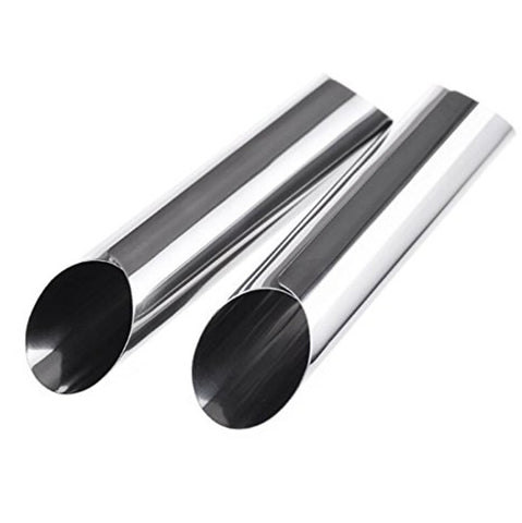 20 PCS Oblique Double-Head Stainless Steel Large Spiral Tube Non-Stick Croissant Mold Croissant Tool, 20 PCS Croissant Tool