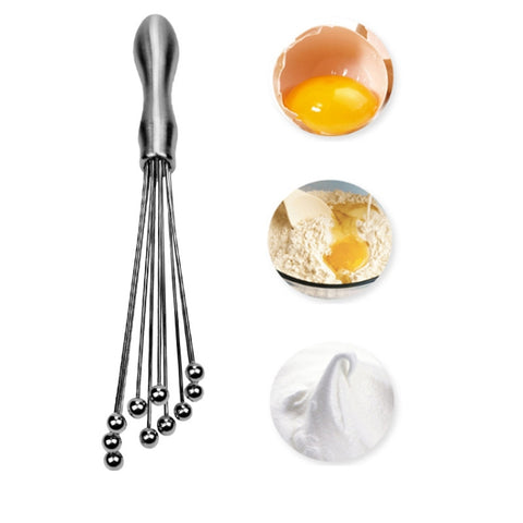 Manual Whisk Stainless Steel Glass Bead Egg Whisk Kitchen Household Hand-Held Baking Tools Type A 12 Inch, Type A 12 Inch, Type A 10 Inch, Type B 12 Inch, Type B 10 Inch, Type C 12 inch, Type C  10 Inch