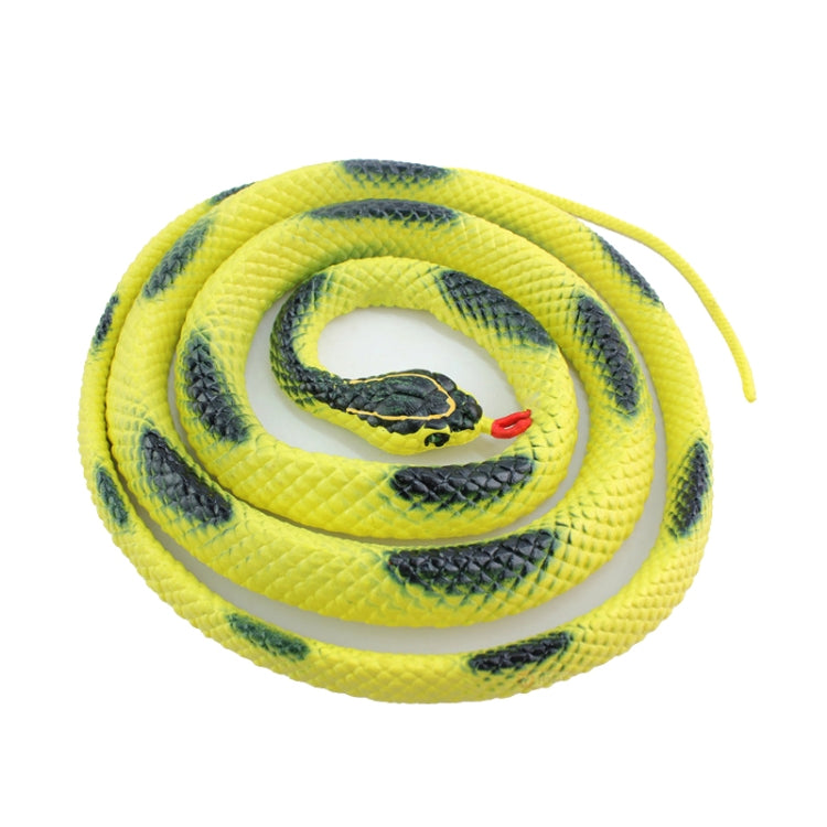 2 PCS Boa Constrictor Tricky Toy Mischief Scary Simulation Snake, Yellow, Green, Black, Brown