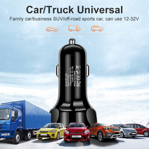 BK-358 3A QC3.0 4USB Car Charger One For Four Mobile Phone Car Charger, Black, White