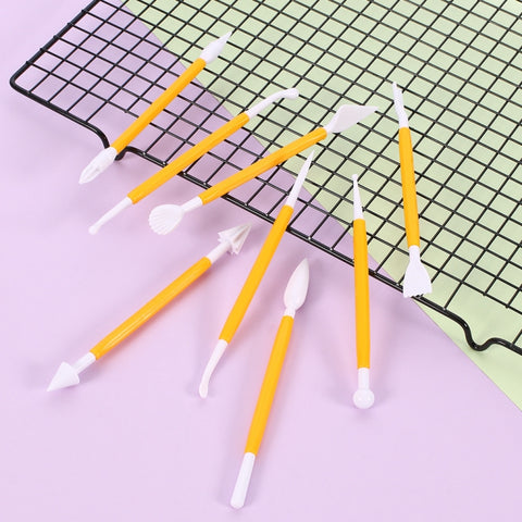 2 Sets Carving Pen Cake Fondant Carving Knife Making Cutting Tool 01030 Purple (OPP Bag Packaging), 01071 Yellow (OPP Bag Packaging), 01018 Red (OPP Bag Packaging), 02023 Blue (OPP Bag Packaging), 02030 Pink (OPP Bag Packaging)                         ...