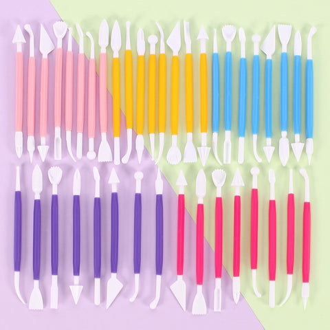 2 Sets Carving Pen Cake Fondant Carving Knife Making Cutting Tool 01030 Purple (OPP Bag Packaging), 01071 Yellow (OPP Bag Packaging), 01018 Red (OPP Bag Packaging), 02023 Blue (OPP Bag Packaging), 02030 Pink (OPP Bag Packaging)                         ...