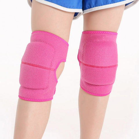 Children Sponge Thickened Knee Pads Sports Dancing Anti-Fall Protective Gear, Specification: M  (Rose Red), S (Black), M (Black), S (Sky Blue), M (Sky Blue), S (Rose Red), M  (Rose Red)