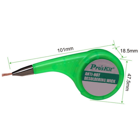 ProsKit Anti-Scalding Tin Suction Wire Tin Suction Tape, DP-033A 2mx1.5mm, DP-033B 2mx2mm, DP-033C 2mx2.5mm, DP-033D 1.5mx3mm, DP-033E 1.5mx3.5mm