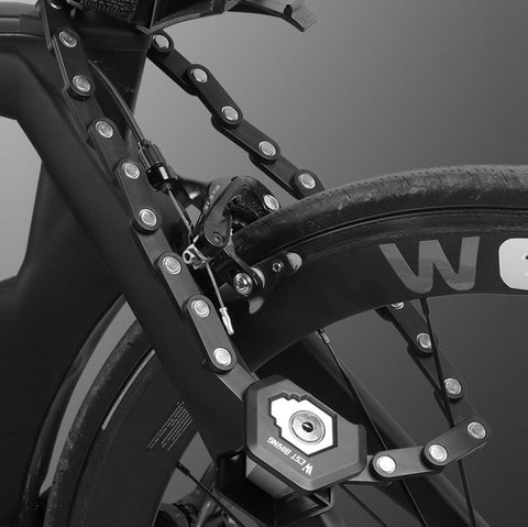 WEST BIKING Bicycle Snti-Theft Key Lock Motorcycle Chain Folding Lock, Folding Lock