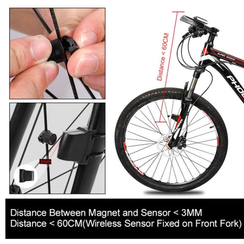 WEST BIKING Mountain Bike Wireless Code Meter Large-Screen Multifunctional Waterproof Speedometer, Large-Screen