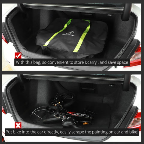 WEST BIKING Folding Bicycle Bag Bicycle Storage Bag, Small （Black）, Small （Green）, Large （Black）, Large （Green）