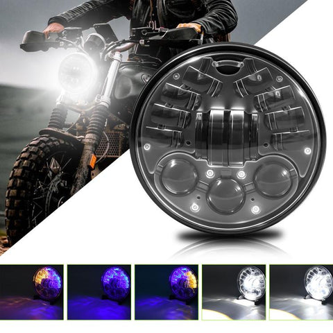 5.75-inch Aluminum Housing Matrix Angel Eye Motorcycle Headlight