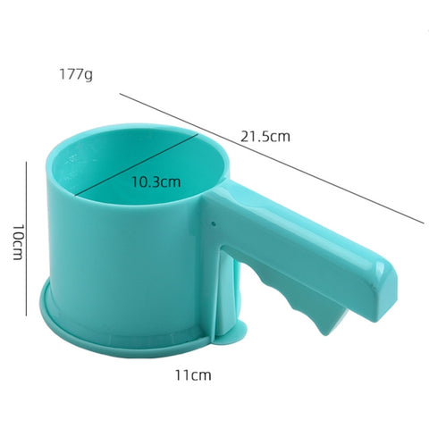 Convenient Hand-Held Semi-Automatic Four Sieve Baking Tool, Blue, Orange, White, Pink