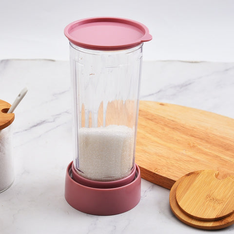 Rotating Stainless Steel Tall Cup Body Flour Sieve Sugar Bowl, Flour Sieve Sugar Bowl