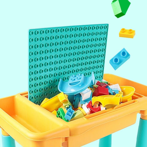 Multifunctional Building Table Learning Toy Puzzle Assembling Toy For Children, Style:, Table + Chair + 101 Blocks, Table + Chair + 83 Blocks, Table +76 Blocks, 76 Blocks, Small Table + 76 Blocks, 300 Small Blocks, 500 Small Blocks