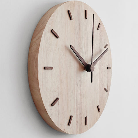 Solid Wooden Wall Clock Home Living Room Wall Clock Decorative Clock, Solid Wooden Wall Clock