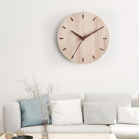 Solid Wooden Wall Clock Home Living Room Wall Clock Decorative Clock, Solid Wooden Wall Clock