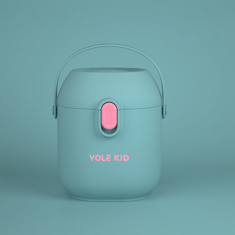 2 PCS YOLE KID Baby Milk Powder Box Large-Capacity Portable Out-Packing Gimi Powder Box Baby Food Supplement Storage Sealed Tank, Mustard Yellow, Matcha Green, Olive Green, Peacock Blue, Cinnabar Red, Rouge Powder