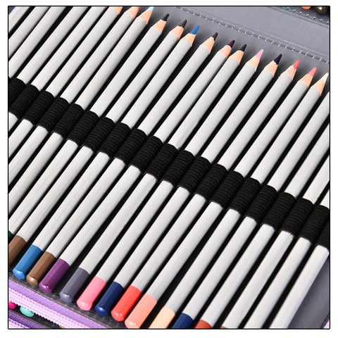 184 Hole Art Storage Pencil Case Multicolor Sketch Pen Color Lead Large Capacity Stationery Box, Black, Brown, Purple, Rose Red, Lake Blue