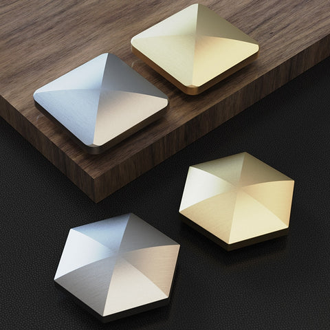 Desktop Kinetic Energy To Vent Stress Relief Fingertip Spinner Toy, Style:, Aluminum Alloy Quadrilateral Silver, Aluminum Alloy Hexagonal Silver, Stainless Steel Quadrilateral Silver, Stainless Steel Hexagon Silver, Aluminum Alloy Quadrilateral Gold   ...