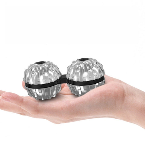 Siamese Massage Ball Fingertip Spinner Toy Decompression Artifact, (Silver), (Black), (Bronze), (Red Copper)