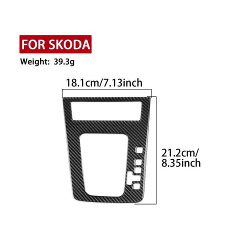 For 2017-2021 Skoda Octavia Right-Hand Drive 2pcs /Set Gear Shift Panel Trim Sticker, Right-Hand Drive