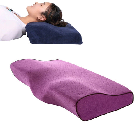 Butterfly Shape Memory Foam Snorked Pillow Slow Rebound Health Care Cervical Pillow, 50x30x10x6cm, 62x34x12x6cm