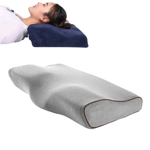 Butterfly Shape Memory Foam Snorked Pillow Slow Rebound Health Care Cervical Pillow, 50x30x10x6cm, 62x34x12x6cm
