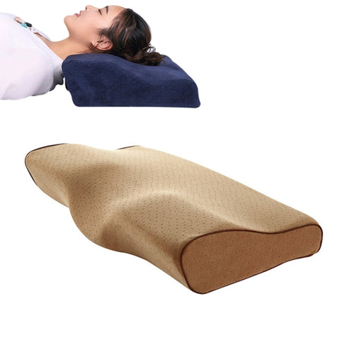 Butterfly Shape Memory Foam Snorked Pillow Slow Rebound Health Care Cervical Pillow, 50x30x10x6cm, 62x34x12x6cm