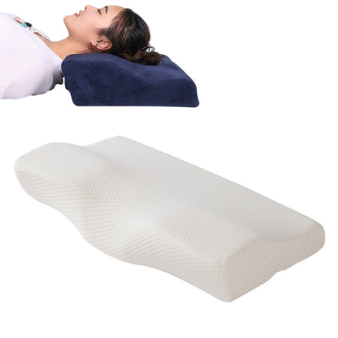 Butterfly Shape Memory Foam Snorked Pillow Slow Rebound Health Care Cervical Pillow, 50x30x10x6cm, 62x34x12x6cm