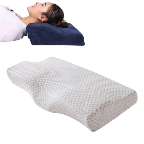 Butterfly Shape Memory Foam Snorked Pillow Slow Rebound Health Care Cervical Pillow, 50x30x10x6cm, 62x34x12x6cm