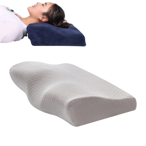 Butterfly Shape Memory Foam Snorked Pillow Slow Rebound Health Care Cervical Pillow, 50x30x10x6cm, 62x34x12x6cm