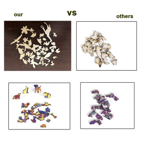 Butterfly Wooden Alien Puzzle Irregular Three-Dimensional Animal Puzzle, Size:, S, M, L
