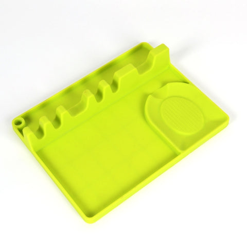 2 in 1 Kitchen Silicone Spoon Holder Shelf, Large (Gray), Medium (Gray), Large (Black), Medium (Black), Large (Red), Medium (Red), Large (Blue), Medium (Blue), Large (Orange), Medium (Orange), Large (Green), Medium (Green)