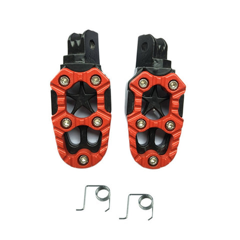 Motorcycle Modified Aluminum Alloy Foot Pedal Accessories, Red, Black, Silver, Blue, Yellow, Orange, Purple