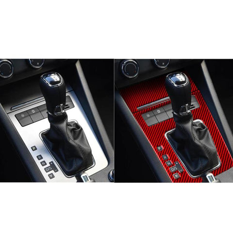 For 2017-2021 Skoda Octavia Left-Hand Drive 2pcs /Set Gear Shift Panel Trim Sticker, Left-Hand Drive