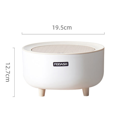 Mini Desktop Trash Can Simple Press Grunge Storage Bucket Student Dormitory Bedside Cabinet Round Trash Cartridge, Round Trash Cartridge