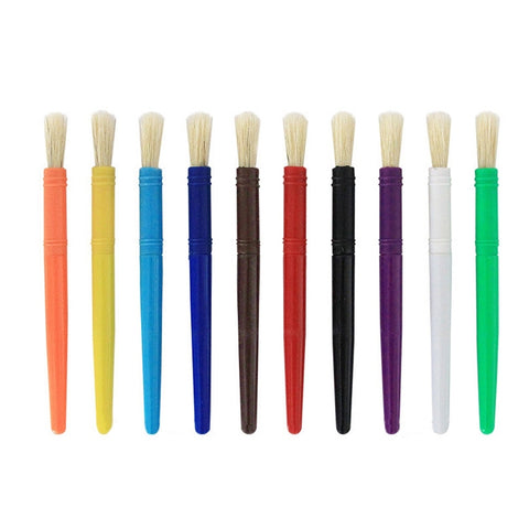 Children Plastic Pen Cup Bristles Graffiti Painting Brush Set, HB-10 + 10, HB-5 + 5 Light Colors, HB-5 + 5 Dark