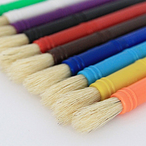 Children Plastic Pen Cup Bristles Graffiti Painting Brush Set, HB-10 + 10, HB-5 + 5 Light Colors, HB-5 + 5 Dark