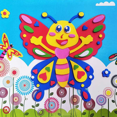 20 PCS Child EVA DIY Handmade Sticker Pictures, Random Style Deilvery, 20 PCS / Set