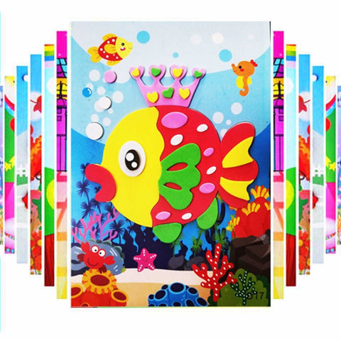20 PCS Child EVA DIY Handmade Sticker Pictures, Random Style Deilvery, 20 PCS / Set