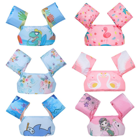Children Swimming Foam Arm Ring Baby Swimming Equipment Floating Ring Water Sleeve Buoyancy Vest, Pink Flamingo, Pink Swan, Blue Dolphin, Blue Starfish, Purple Dog, Yellow Duck, Blue Whale, Green Bee, Blue Shark, Blue Crab, Blue Elephant, Pink Mermaid ...