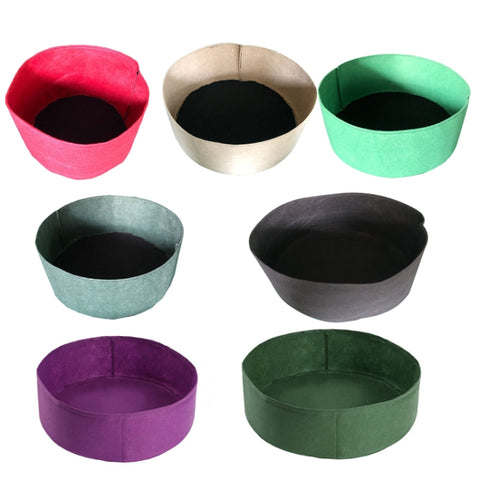 Felt Planting Barrel Indoor Outer Round Plant Bag Non-Woven Seedling Bag, 130x30cm 400L