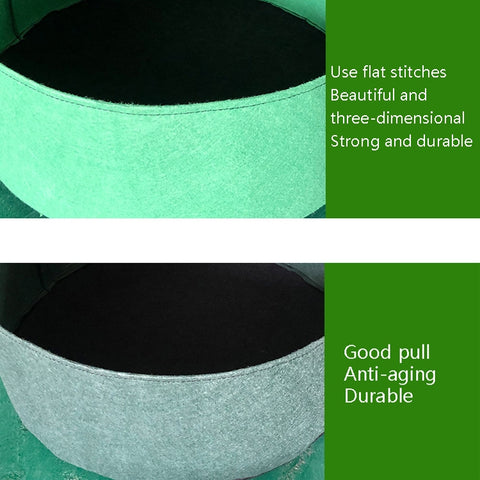 Felt Planting Barrel Indoor Outer Round Plant Bag Non-Woven Seedling Bag, 130x30cm 400L