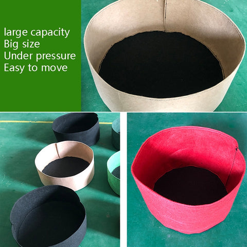 Felt Planting Barrel Indoor Outer Round Plant Bag Non-Woven Seedling Bag, 130x30cm 400L