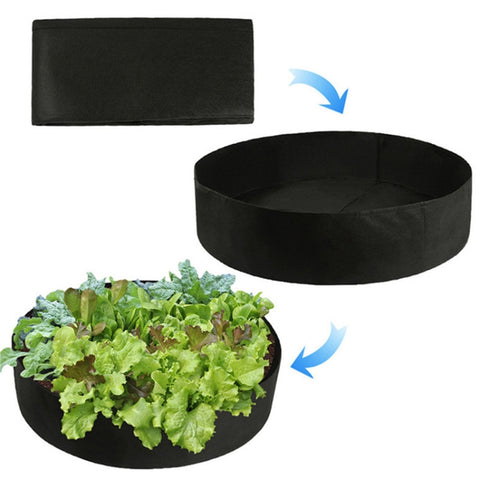 Felt Planting Barrel Indoor Outer Round Plant Bag Non-Woven Seedling Bag, 130x30cm 400L