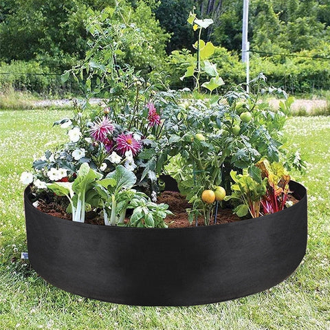 Felt Planting Barrel Indoor Outer Round Plant Bag Non-Woven Seedling Bag, 130x30cm 400L