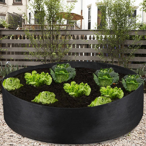 Felt Planting Barrel Indoor Outer Round Plant Bag Non-Woven Seedling Bag, 130x30cm 400L