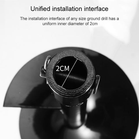 Digging Machine Ground Drill Planting Machine Drill Bit Extension Rod, 20cm, 30cm, 50cm, 60cm