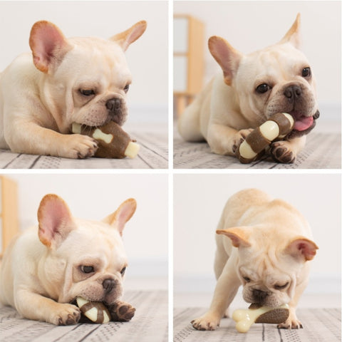 Pet Bite Resistant Toy Nylon Cowhide Molar Teeth Eating Play Bone Dog Toy, Small (Steak), Large (Steak), Small  (Chicken Wings), Large (Chicken Wings), Small  (Chicken Leg), Large  (Chicken Leg), Small (Ring), Large  (Ring), Small (UFO), Large (UFO)   ...