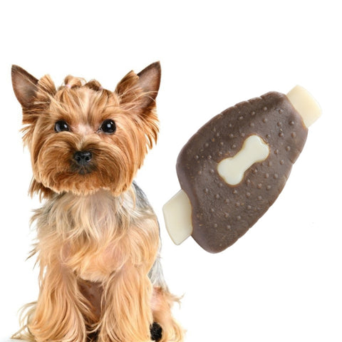 Pet Bite Resistant Toy Nylon Cowhide Molar Teeth Eating Play Bone Dog Toy, Small (Steak), Large (Steak), Small  (Chicken Wings), Large (Chicken Wings), Small  (Chicken Leg), Large  (Chicken Leg), Small (Ring), Large  (Ring), Small (UFO), Large (UFO)   ...