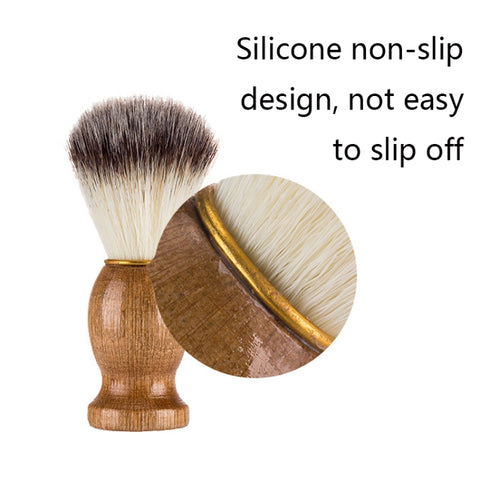 B3004 3 Pcs/Set Men Styling Tools Nylon Beard Brush Rack Foam Bowl